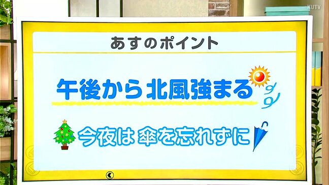 高知の天気　25日　午後から日差し戻るも北風強まる　山岸拓気象予報士が解説|TBS NEWS DIG