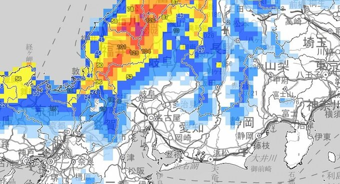 【大雪情報】東海地方　大雪の可能性はなくなるも、これまでに降った雪によるなだれに注意　交通障害や路面の凍結に留意を【雪と雨のシミュレーション】|TBS NEWS DIG