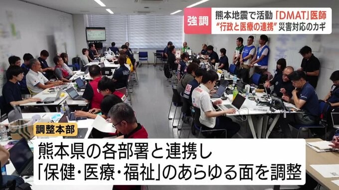 DMAT調整本部を見渡した写真