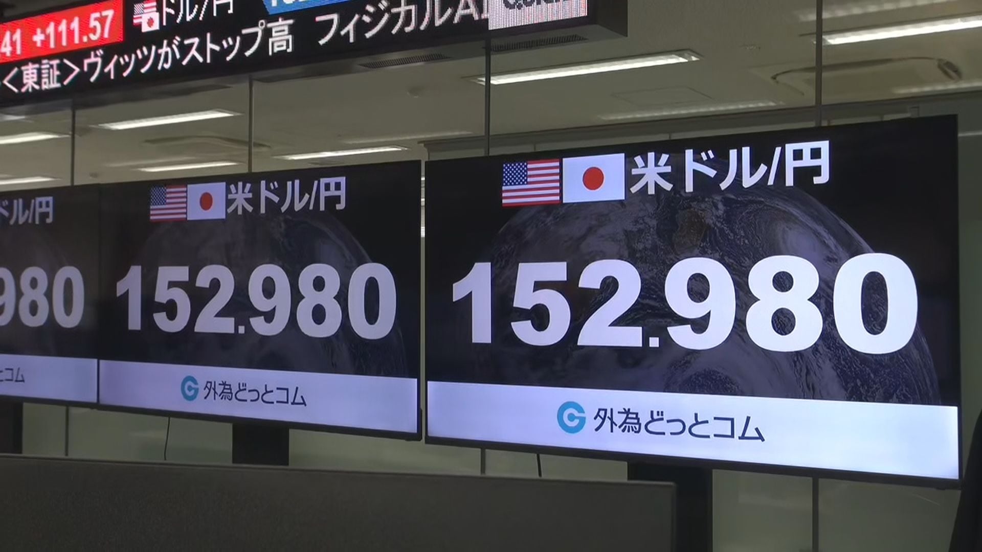 円相場は一時1ドル＝152円台をつけ約半年ぶりの水準 約1週間で7円近く