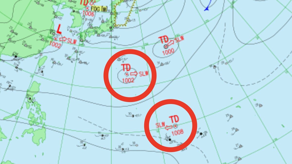 【ダブル台風のたまご】新たな「熱帯低気圧」が“2個”発生...日本への影響は、今後…