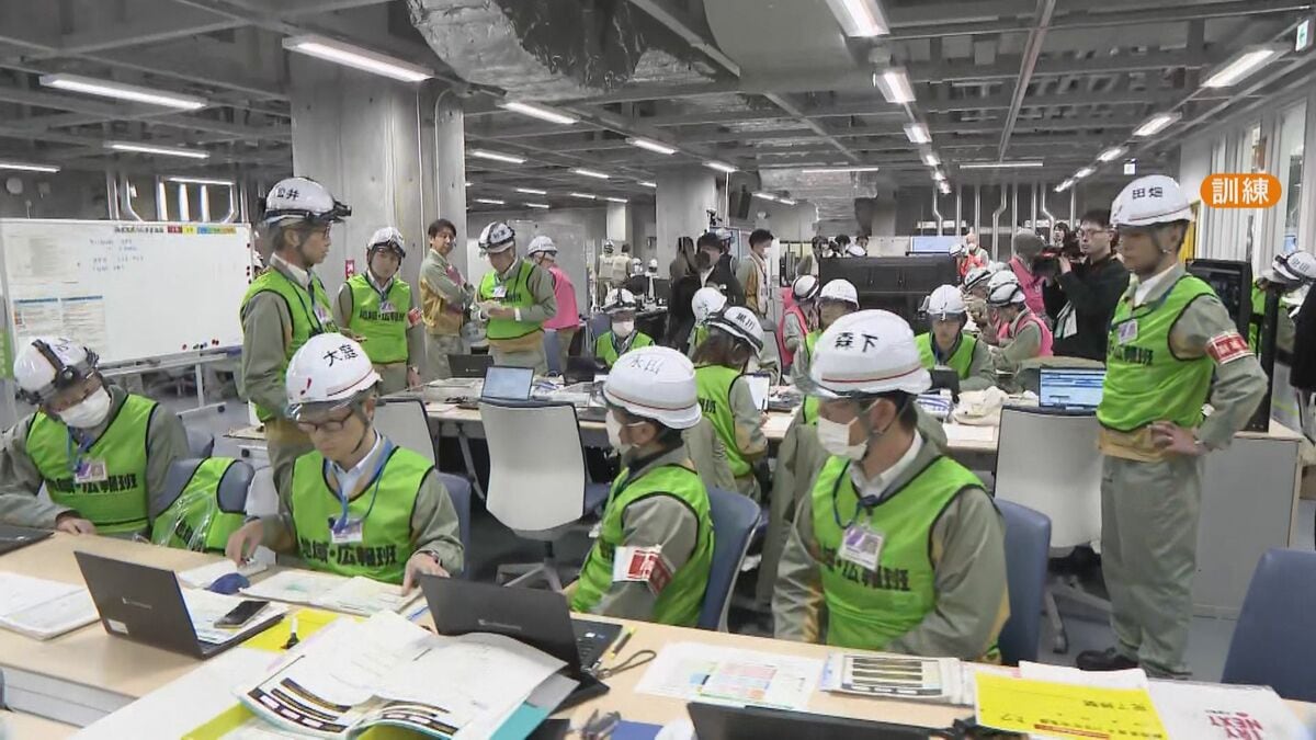 浜岡原発で巨大地震を想定した訓練 “データ不正問題”発覚後に初実施 再稼働審査は停止も｢日々の積み重ねが大事｣ 原子炉を冷やす手順などを確認