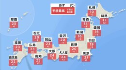 広い範囲で晴天　お花見日和　昼間は5月並みの暖かさも【3月31日 夕方の予報】|TBS NEWS DIG