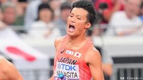 男子4×100mリレー、日本が2組3着で決勝進出!快走の栁田「しびれました」3走桐生→アンカー鵜澤で逃げ切る【世界陸上】|TBS NEWS DIG