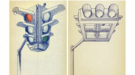 名古屋の街に浮かぶ“UFO”？ 日本唯一の「激レア信号機」はなぜ大須の街