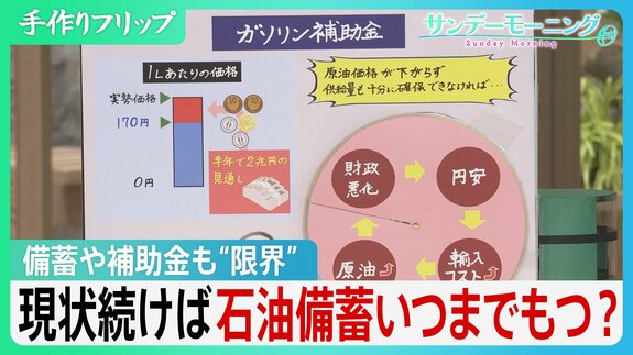 石油備蓄も補助金も無限ではない…　衣服・シャンプーの元原料「ナフサ」には補助金つかず　ガソリンの消費抑制へ誘導する必要も…【サンデーモーニング】|TBS NEWS DIG