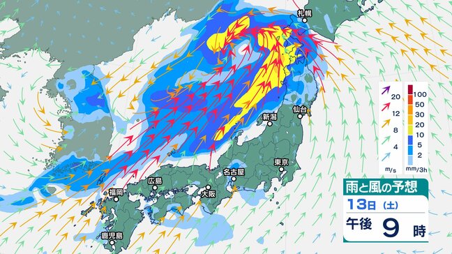 【大雨情報】東海地方は大気が非常に不安定な状態に13日夜にかけて非常に激しい雨が降り大前になる見込み　三重県ではすでに記録的大雨に土砂災害に警戒を【雨と風のシミュレーション】|TBS NEWS DIG