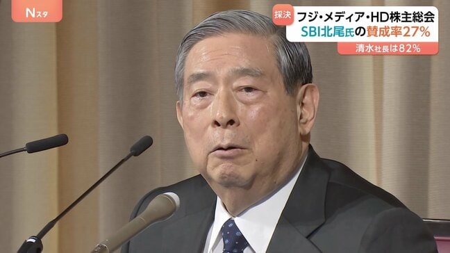 フジHD株主総会で会社提案の取締役候補が大勝　SBI北尾会長の賛成率は27％|TBS NEWS DIG