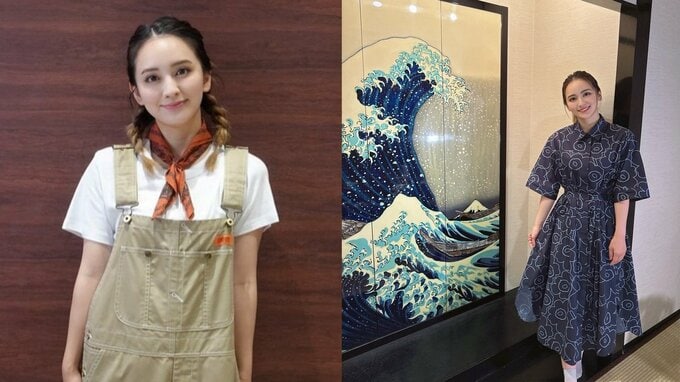【 岡田結実 】　「26歳でもまだオーバーオールって似合うもんなんかねぇ」ギャル風から北斎バックの紺ドレス、黒髪変化まで…多彩なオフショットに絶賛の嵐|TBS NEWS DIG