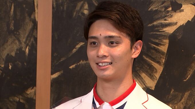 パリ五輪・競泳男子200メートル平泳ぎで入賞した花車優選手が香川県庁で報告「ロス五輪を目標にメダルを持って帰りたい」　|　岡山・香川のニュース | 天気 | RSK山陽放送