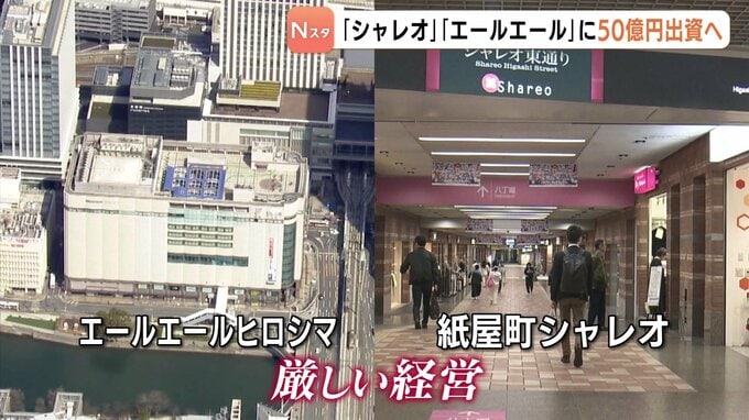 「紙屋町シャレオ」と「エールエールヒロシマ」の経営改革　広島市が総額約50億円出資へ　施設のリニューアル進める方針|TBS NEWS DIG