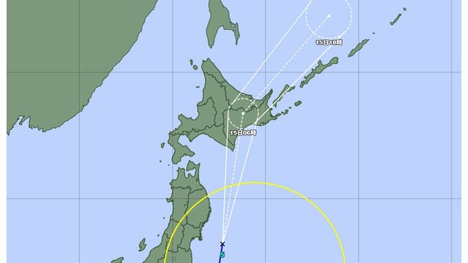 【台風5号】あす朝までは最大瞬間風速35メートルを維持…北海道に上陸コース　今後の進路と勢力を詳しく　気象庁発表　|　山形のニュース│TUYテレビユー山形