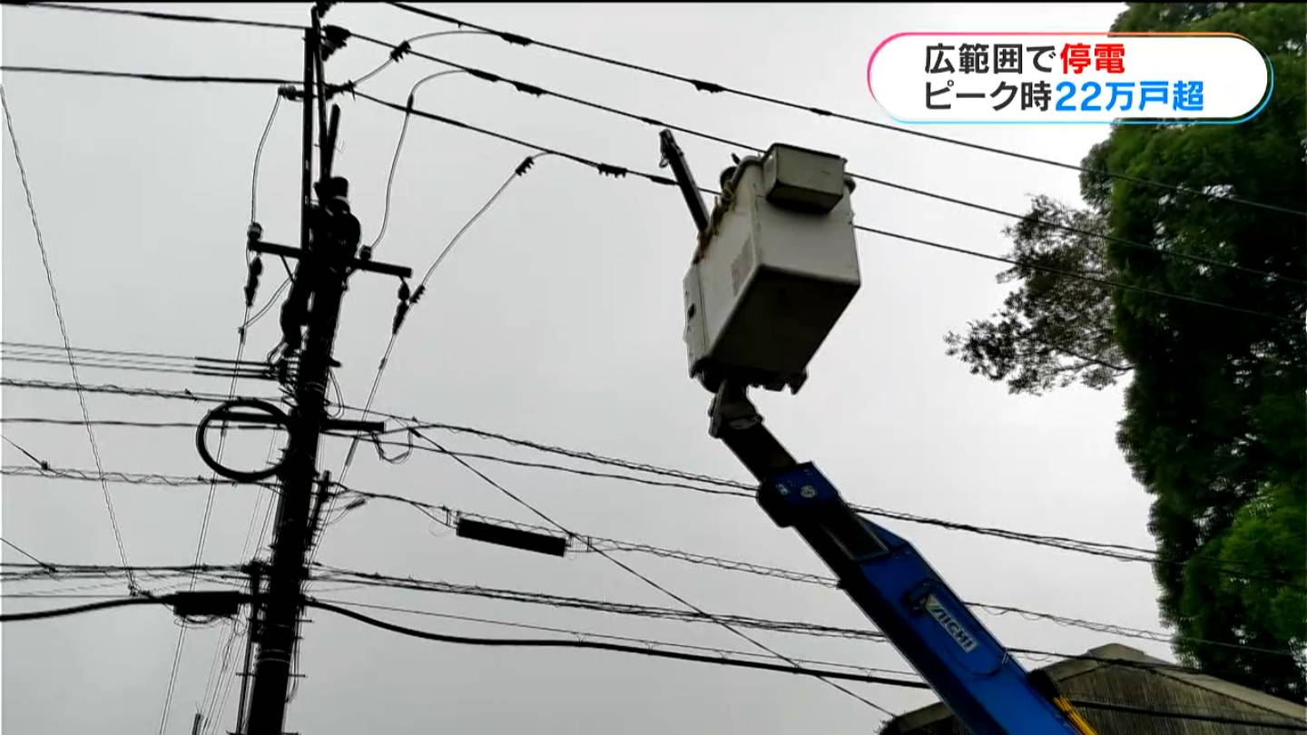 停電続く 鹿児島県内で14万戸超【34市町村の停電戸数一覧】台風