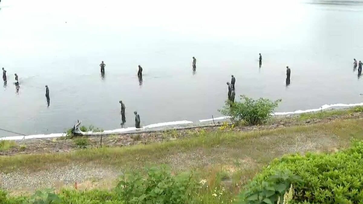 「ドーン」800メートル離れた防カメに衝撃音 航空自衛隊のT-4練習機が墜落 愛知・犬山市の入鹿池