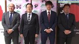 サッカーJ3のいわてグルージャ盛岡 監督と選手が知事にリーグ戦のホーム開幕戦での勝利を誓う|TBS NEWS DIG