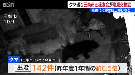 弾も「値上がり」猟友会は「高齢化」クマの出没は前年度比6.5倍に 新潟