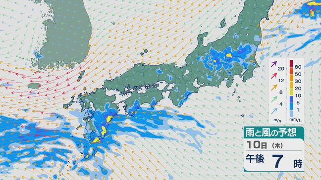 10日(木)の関東甲信は「梅雨前線」で 九州南部は「東シナ海の低気圧」で大雨のおそれ 急な雷雨などに注意を 雨と風シミュレーション|TBS NEWS DIG