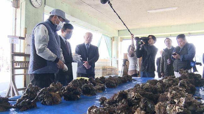 養殖カキ大量死　水産庁長官らが瀬戸内市邑久町の漁業協同組合などを現地調査　「2年・3年もの」の9割が死滅【岡山】|TBS NEWS DIG