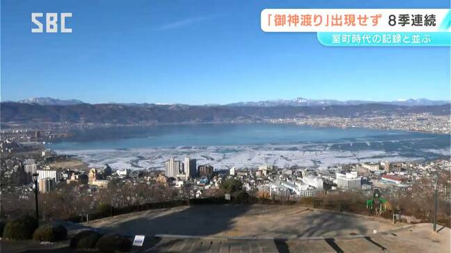 諏訪湖の「御神渡り」8シーズン連続で出現せず 室町時代の記録と並び過去最長タイに 長野|TBS NEWS DIG