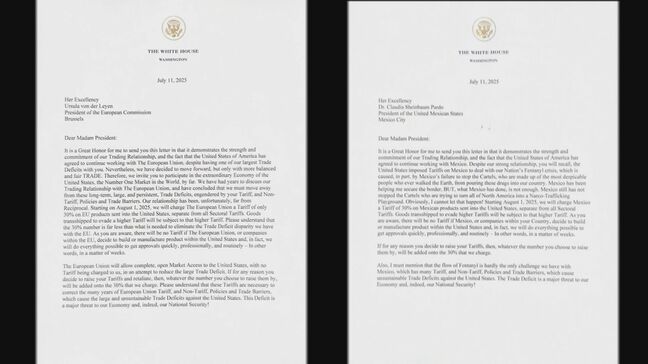 【速報】トランプ大統領「EUとメキシコに30%の関税」手紙公開、合意近いとみられたEUとは最終的な調整がつかなかった模様|TBS NEWS DIG
