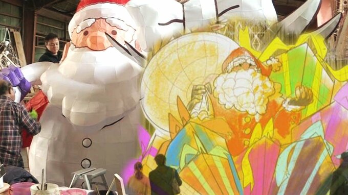 「表現できる技・領域は無限」ねぶた師2人が作品に詰め込むクリスマス『ねぶたさんた』制作着々　東京ミッドタウン八重洲に展示予定|TBS NEWS DIG