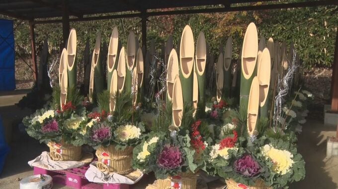 鋭い切り口が特徴　毎年人気の「門松」　製作最盛期に　島根県邑南町|TBS NEWS DIG