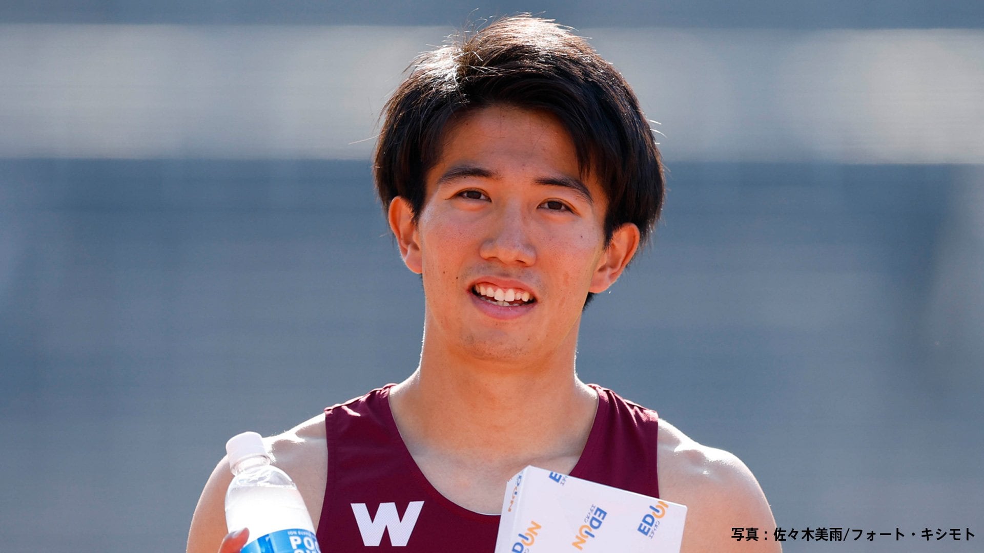 男子100ｍを制した早大主将の井上直紀 東京2025世界陸上代表争い