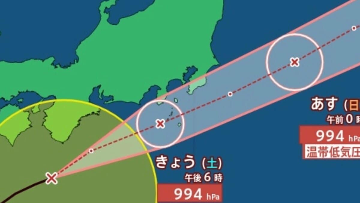 【台風情報】雨風シミュレーションと最新進路予想　北上中の「台風7号（メーカラー…
