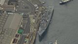 【速報】航行不能の海自護衛艦「いなづま」　因島（広島・尾道市）の造船会社に入港|TBS NEWS DIG