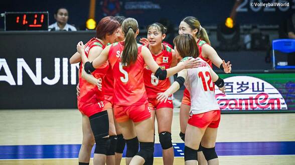 バレー女子日本代表が銅メダル！イランにストレート勝利で27年W杯出場権獲得　和田由紀子がチーム最多19得点【アジア選手権】|TBS NEWS DIG