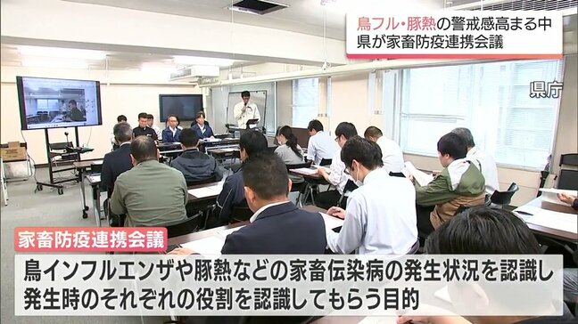 鳥インフルエンザ・豚熱の警戒感が高まる中 防疫体制を確認　宮崎県が家畜防疫連携会議|TBS NEWS DIG