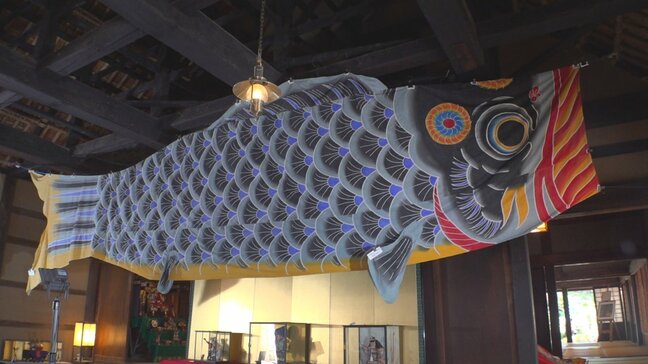 国の重要文化財で70年前制作された7mの手染めのこいのぼり展示 端午の節句展 山梨・南アルプス市 安藤家住宅|TBS NEWS DIG