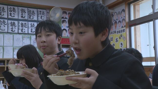 Ａ５ランク和牛が給食に！溶けるような食感＆芳じゅんな香りが特徴！11月29日「いい肉の日」を前に　山口・萩|TBS NEWS DIG