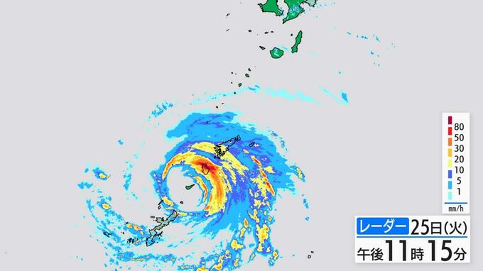 奄美地方で線状降水帯発生　徳之島で1時間に107ミリの猛烈な雨　台風18号|TBS NEWS DIG
