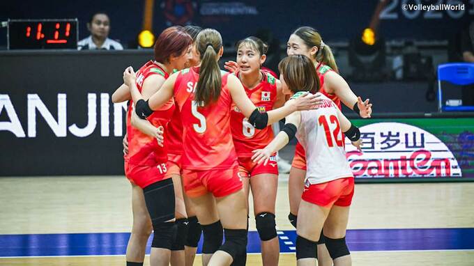 バレー女子日本代表が銅メダル！イランにストレート勝利で27年W杯出場権獲得　和田由紀子がチーム最多19得点【アジア選手権】|TBS NEWS DIG