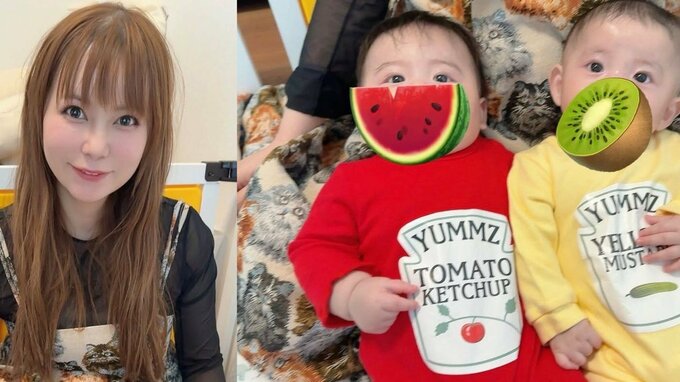 【 中川翔子 】双子のロンパースは「ケチャップandマスタード」　〝小さいうちだけだから楽しみたい〟|TBS NEWS DIG