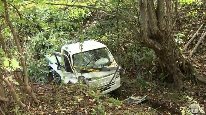 運転手の89歳の男性死亡「軽トラックが沢に転落している」畑から約7.3ｍ下に軽トラックが転落　現場は木が生い茂る急な斜面　青森県大鰐町|TBS NEWS DIG