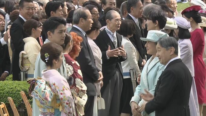 【速報】春の園遊会始まる　引退表明“りくりゅう”も　メダリスト多数出席　天皇皇后両陛下主催|TBS NEWS DIG