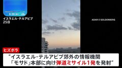 ヒズボラがイスラエル・テルアビブ郊外の情報機関本部に弾道ミサイル発射、イスラエル側は迎撃| TBS CROSS DIG with Bloomberg