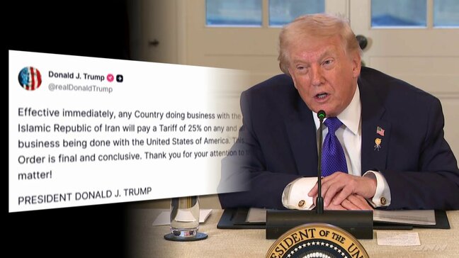 【速報】イランと取引のある国からの輸入品に25%の「二次関税」 トランプ大統領が「即時発効」と表明 イランへの経済的圧力を強化|TBS NEWS DIG