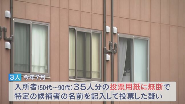 老人ホーム入所者35人に無断で「不在者投票」か 運営会社の元エリアマネージャーら男女3人を書類送検 公職選挙法違反の疑い 今年7月の参議院選挙|TBS NEWS DIG