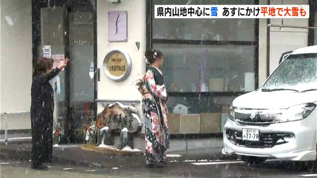 晴れ着姿の女性「きょうは降らないで欲しかった…」高知県でも山地中心に雪、３日は平地で大雪のところも|TBS NEWS DIG