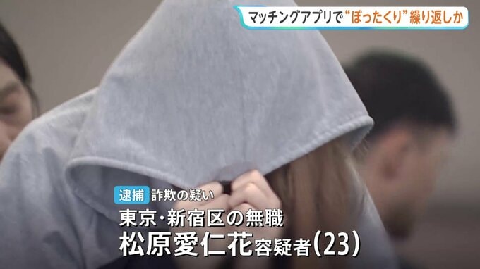マッチングアプリ利用し“ぼったくり”繰り返した疑いで23歳女逮捕　レンタルスペースに誘い出し…高額な酒を大量注文　賠償金名目などで約250万円詐取か　警視庁|TBS NEWS DIG