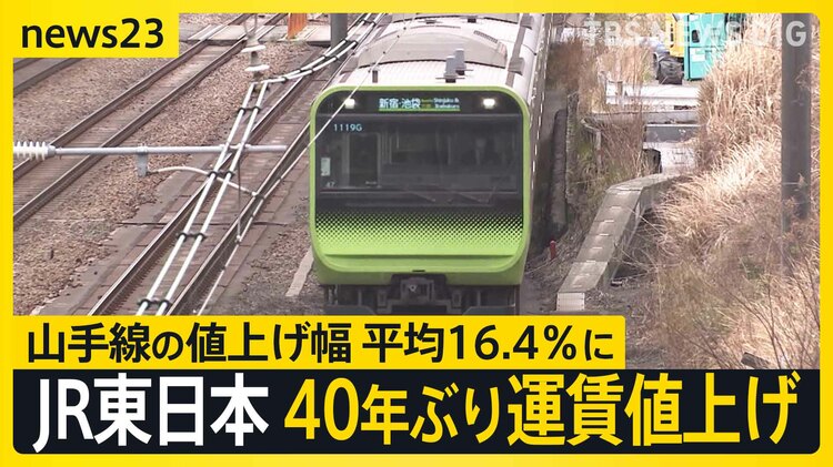 山手線の値上げ幅は平均16.4％に…JR東日本が40年ぶり運賃改定 負担軽減