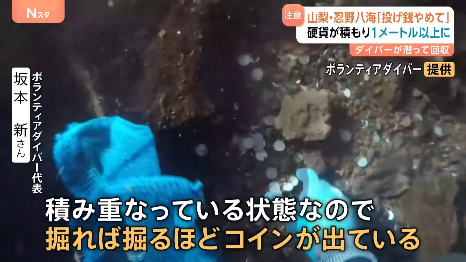 投げ銭やめて」よかれと思った行為が罰当たりに？神社の泉が小銭だらけ…中には1ｍ以上積もったところも 注意呼びかけ | TBS NEWS DIG