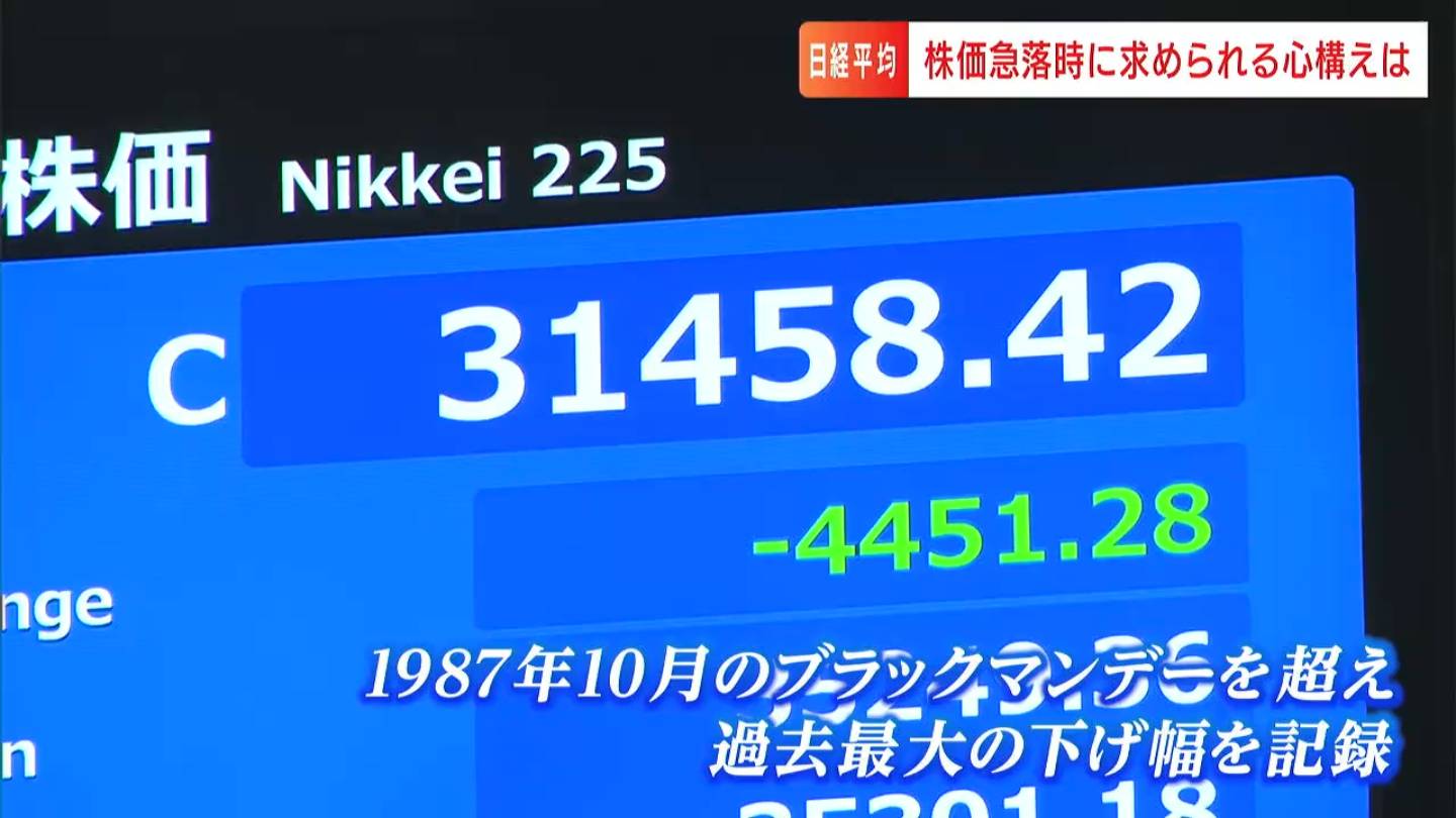 日経平均株価急落で今必要な心構えは「狼狽売りをしない」ブラックマンデーの下落幅を大きく超えて過去最大の下げ幅 | 岡山・香川のニュース | 天気 |  RSK山陽放送