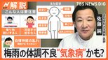 梅雨の体調不良「気象病」かも、頭痛・めまい・肩こり・倦怠感など…対策は?【Nスタ解説】|TBS NEWS DIG