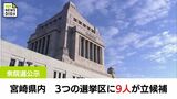衆院選が公示　宮崎県内では3つの選挙区に9人が立候補|TBS NEWS DIG