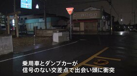 ダンプカーと衝突 乗用車の72歳男性が死亡 信号のない交差点で出会い頭に 茨城・筑西市|TBS NEWS DIG