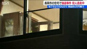 逃走した男は60代ぐらい 眼鏡をかけ黒色のフード付きコートに黒色のズボン 凶器を持って押し入り70代女性から現金4万円を奪う　新潟県長岡市|TBS NEWS DIG